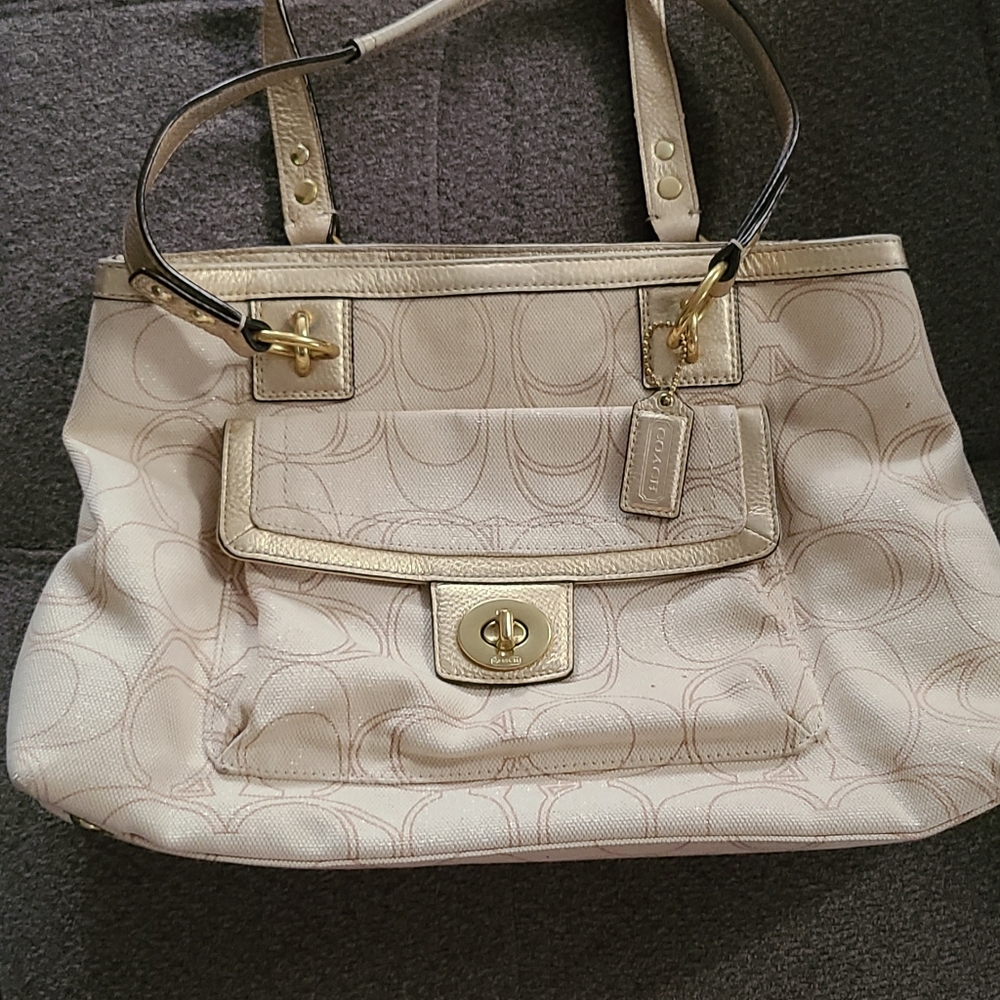 Coach Penelope Signature linen shoulder bag